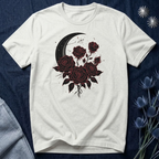 Gothic Moon and Roses T-Shirt